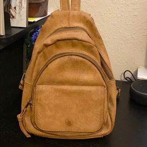 Brown small backpack